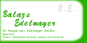 balazs edelmayer business card