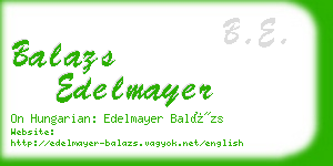 balazs edelmayer business card